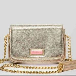 Lilly Pulitzer Gold Metallic Evening Crossbody